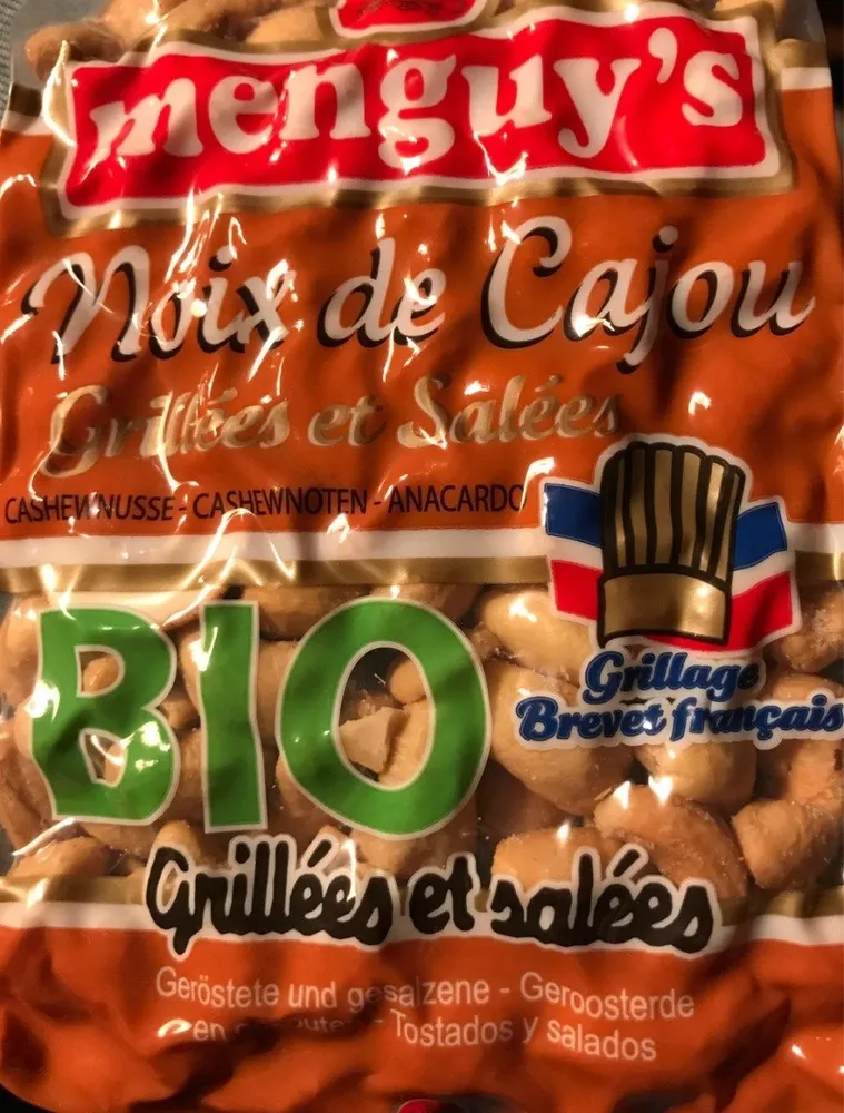 Noix de cajou grillées et salées