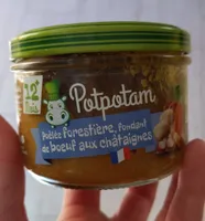 Poêlée forestière, fondant de bœuf aux châtaignes