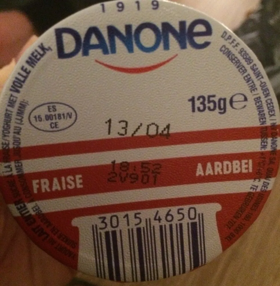Danone yaourt fraise
