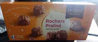 Rochers en chocolat au lait au praline JACQUOT, 16 unites