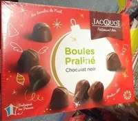 Chocolat noir boules praliné