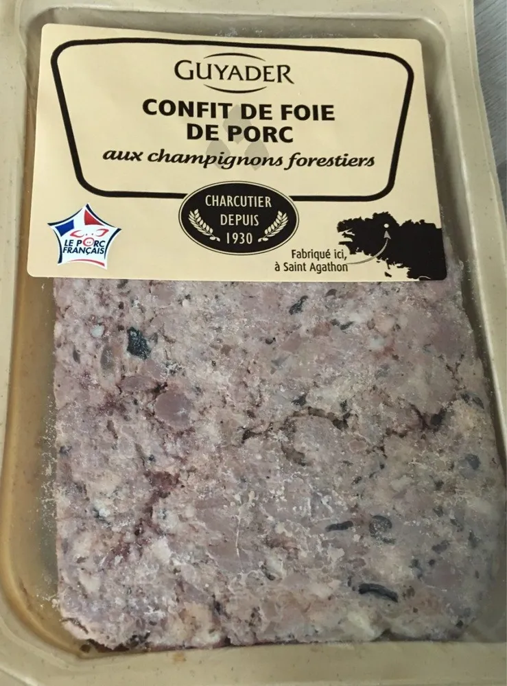 Confit de foie de porc aux champignons forestiers
