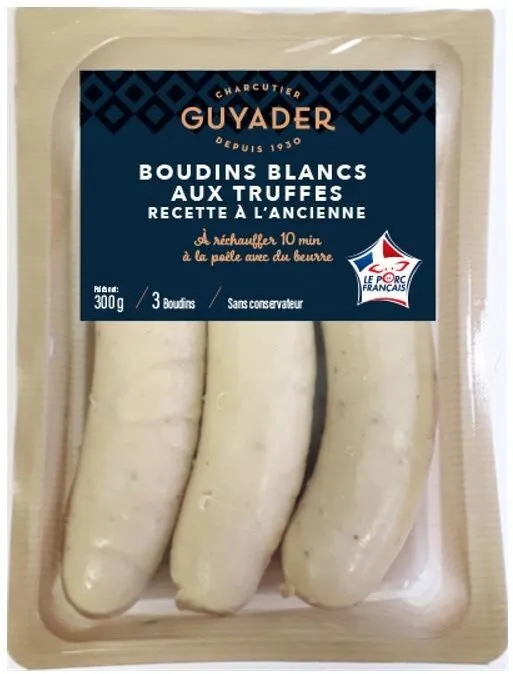 Boudin blanc aux truffes noires