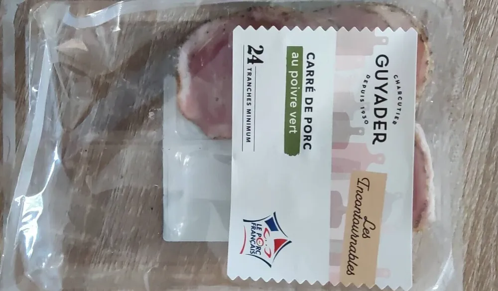 Carré de porc au poivre vert