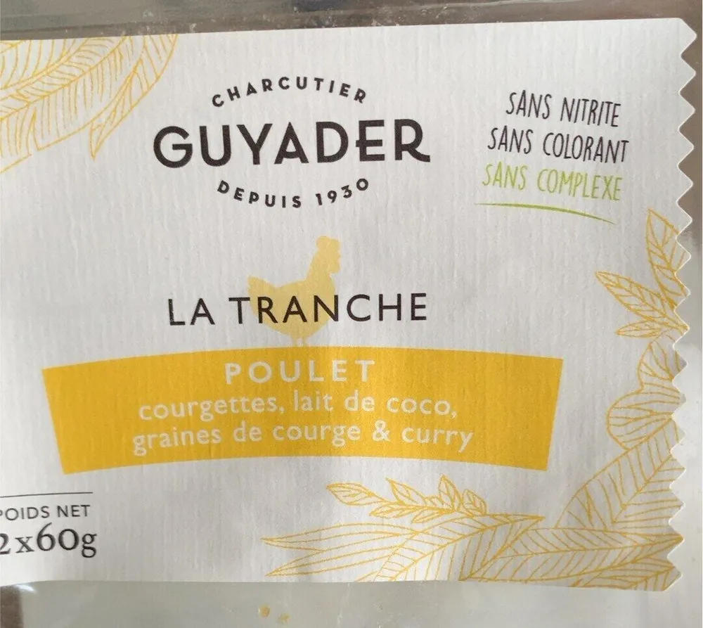 La tranche poulet courgettes lait coco graines de courge curry
