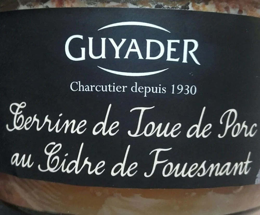 Terrine de joue de porc au cidre de Fouesnant