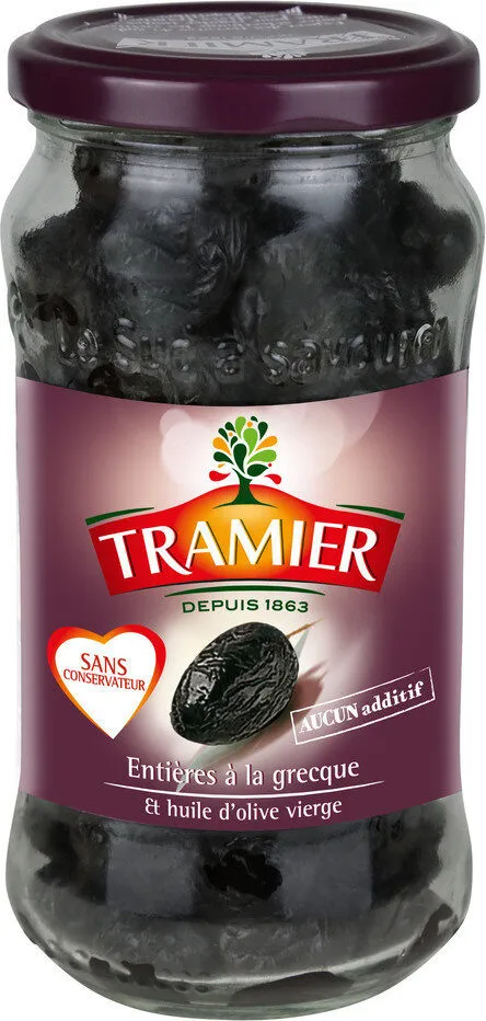 Olives noires entières à la Grecque 250g
