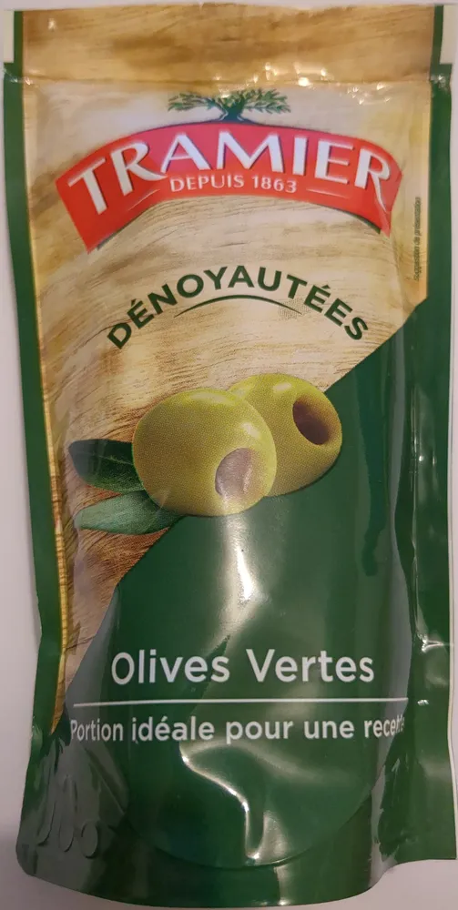 Olives vertes dénoyautées sachet