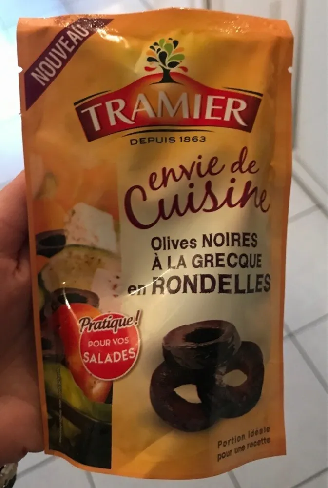 Olives noires à la Grecque en Rondelles