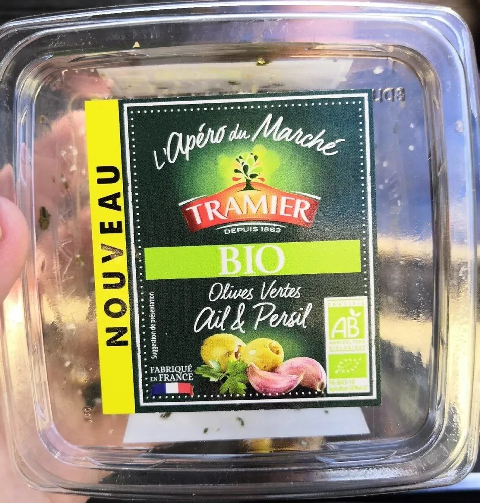 Olives vertes ail et persil bio