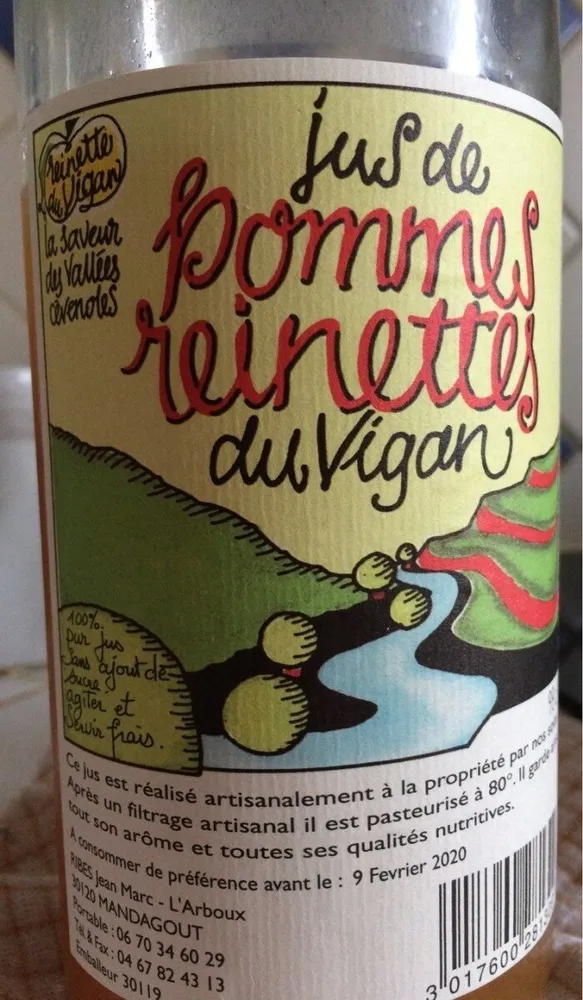 Jus de pomme reinettes du Vigan