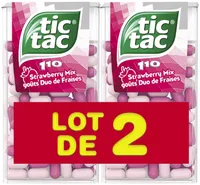 Bonbons tic tac goûts duo de fraises 2x54g