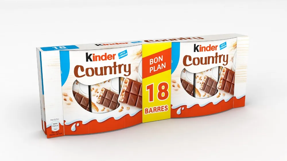 Barre Chocolatée Kinder Country Céréales chocolat x18 - 423g