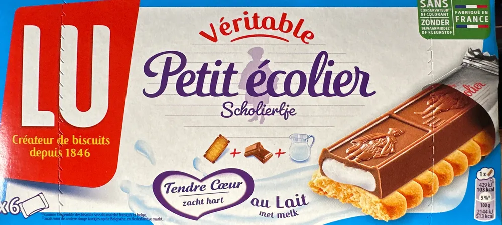 Petit écolier tendre coeur au lait