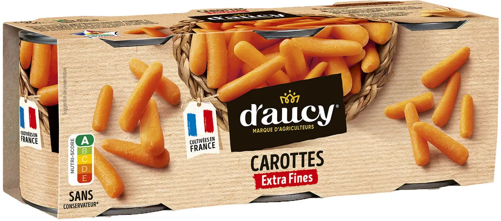 Carottes extra fines d'aucy cart.3x130g
