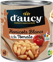 250g HARICOTS BLANCS A LA TOMATE D AUCY