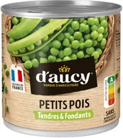 Petits pois tendres et fondants d'aucy 280g