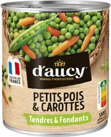 Petits pois Carottes tendres et fondants d'aucy 530g