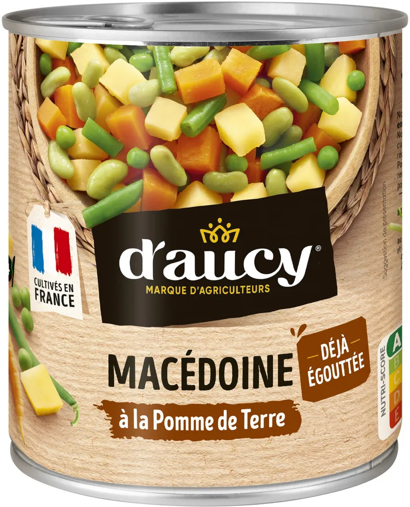 Macédoine à la pommes de terre déjà égouttée d'aucy 530g
