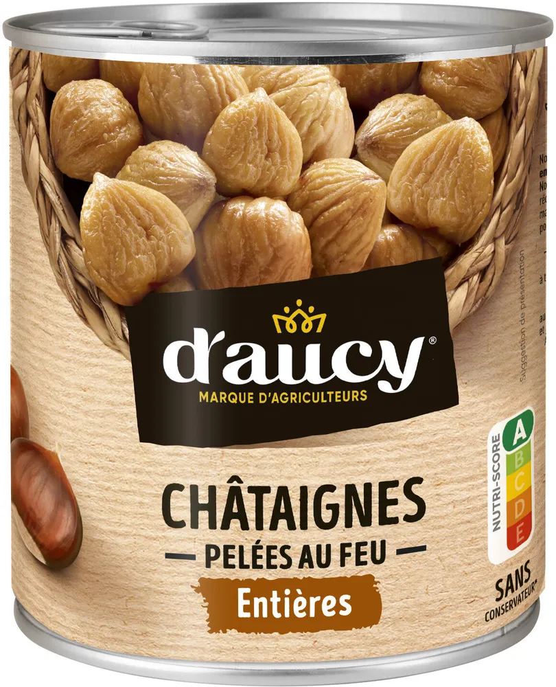 Châtaignes entières d'aucy 510g