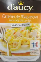 Gratin de Macaroni aux dés de poulet à la Crème fraîche