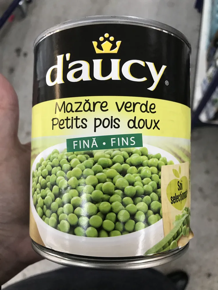 Petits pois doux fins