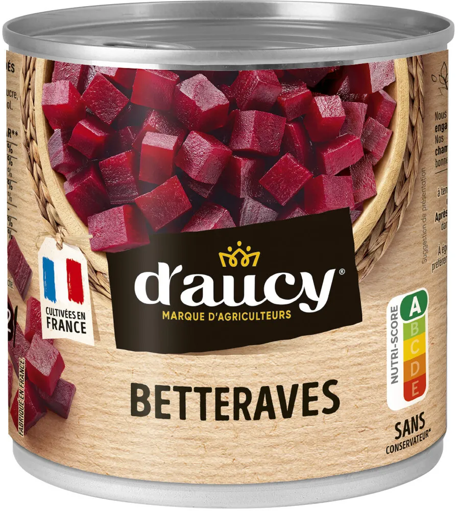 Betteraves rouges en dés d'aucy 265g