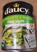 Legumes verts et bouillon pour soupe