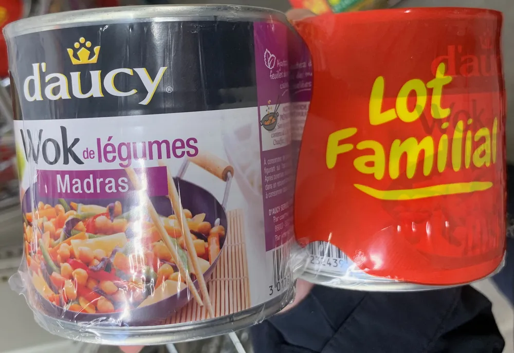Wok de légumes Madras (lot familial)
