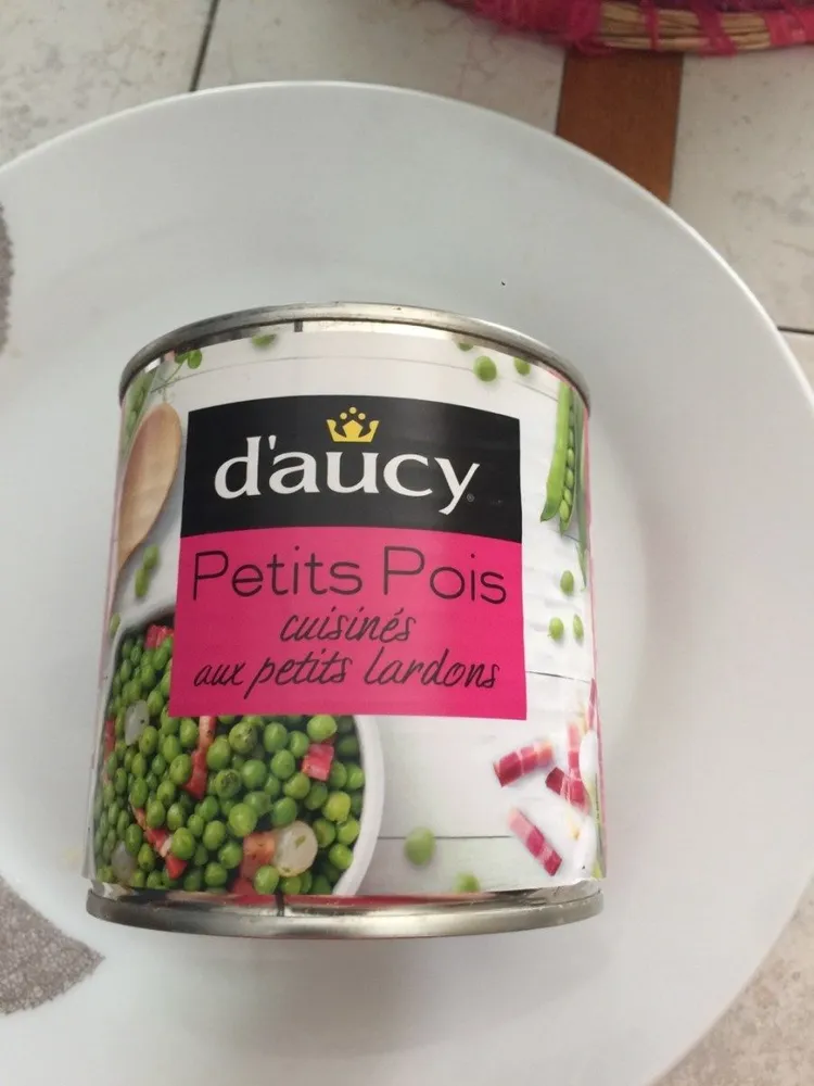 Petits pois cuisinés aux petits lardons