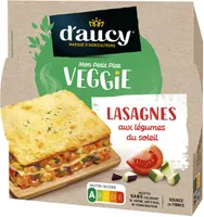 Lasagnes aux légumes du soleil Plat Veggie d'aucy 320g