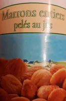 Marrons entiers pelés au jus
