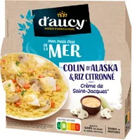Colin Alaska Riz citronné Crème St.Jacques Plat de la mer d'aucy 280g