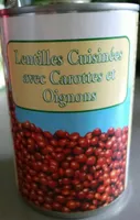 Lentilles cuisinées avec carottes et oignons
