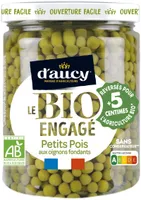 Petits pois aux oignons fondants Bio engagé d'aucy 340g