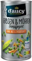 Erbsen & Möhren dampfgegart