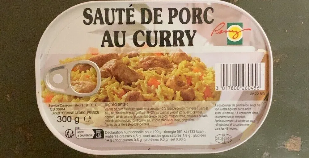 Sauté de porc au curry
