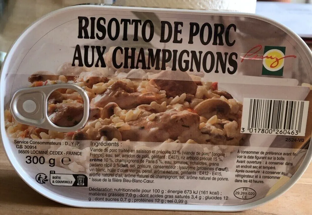 Risotto de porc aux champignons