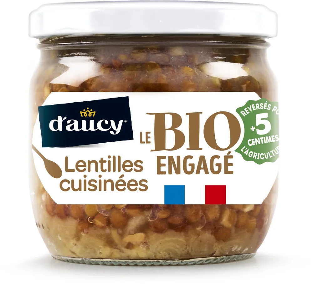 Lentilles vertes Bio engagé d'aucy 215g