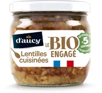 Lentilles vertes Bio engagé d'aucy 215g