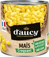 Maïs croquant Sans résidu de pesticides d'aucy 285g