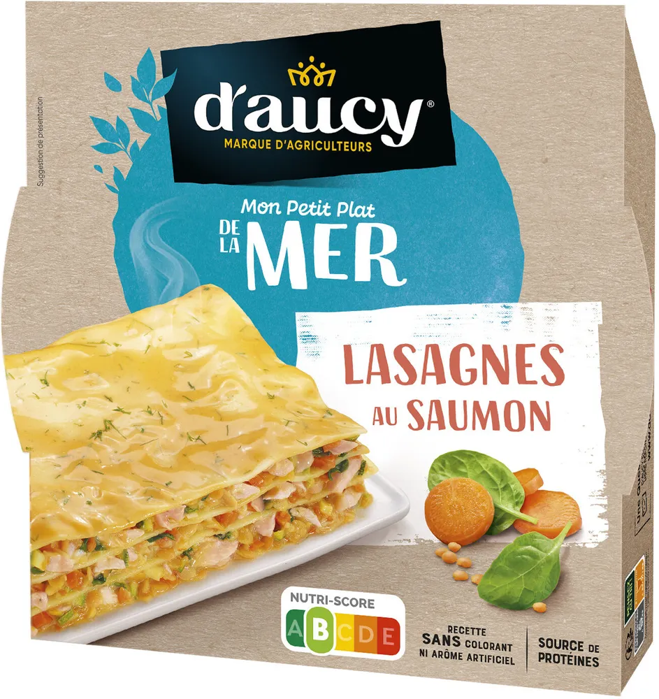 Lasagnes au saumon Plat de la mer d'aucy 300g