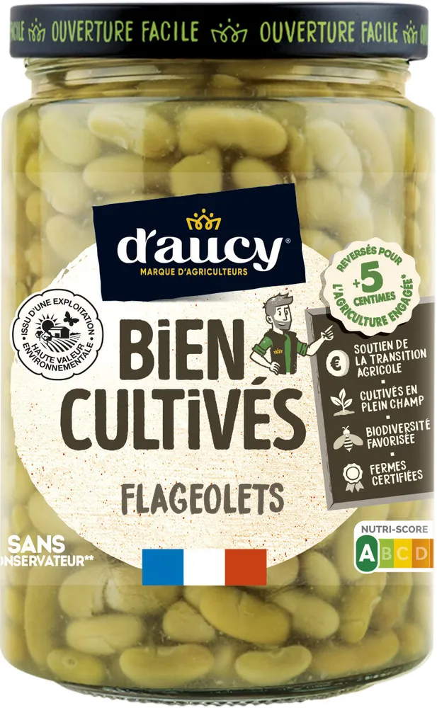 Flageolets HVE Bien Cultivés d'aucy 250g