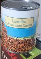 Lentilles préparées aux carottes