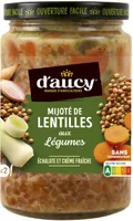Mijoté de lentilles aux petits légumes d'aucy 380g