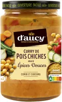 Curry de pois chiches aux épices douces d'aucy 380g