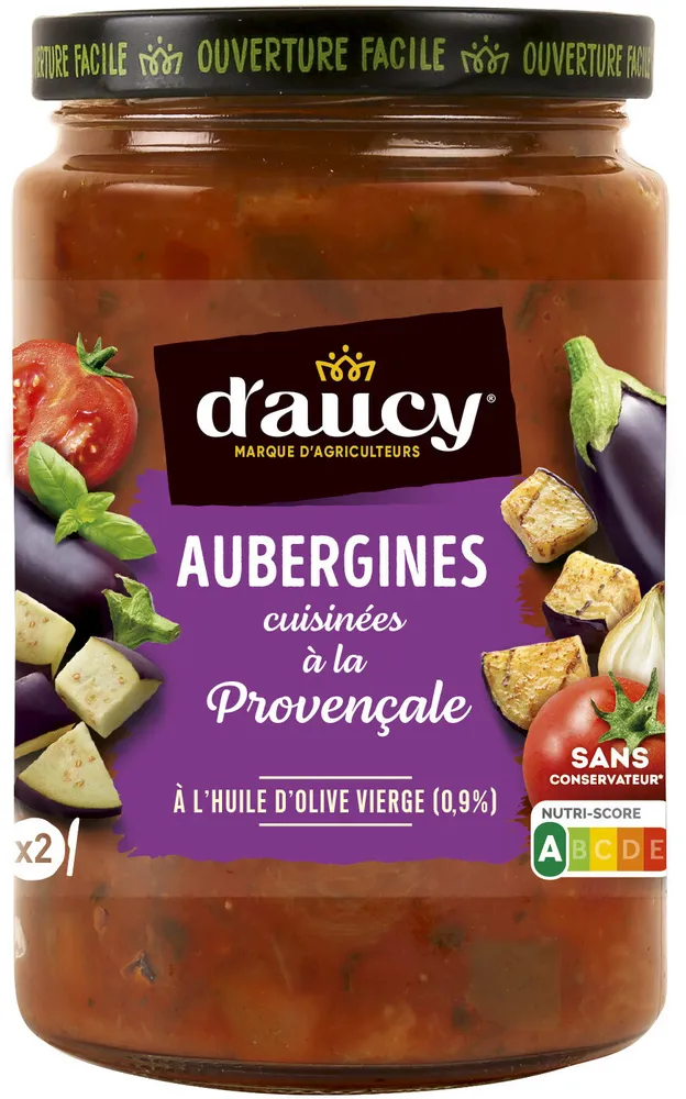 Aubergines cuisinées à la provençale d'aucy 380g