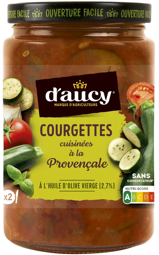 Courgettes cuisinées à la provençale d'aucy 380g