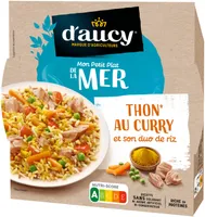 Thon au curry et son duo de riz Plat de la mer d'aucy 300g
