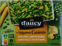 Petits pois, carottes jaunes, oignons grillés & touché de beurre